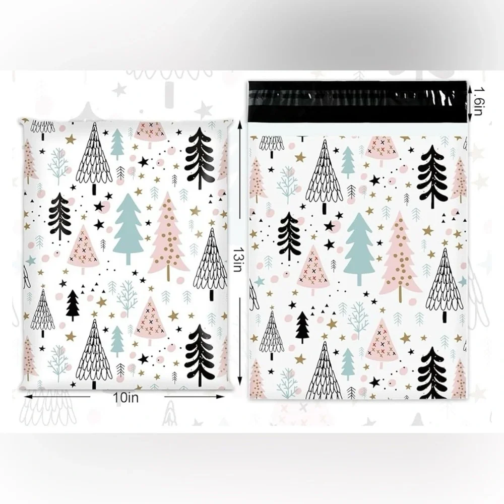 Christmas Tree 20 Poly Mailers 10 x 13 multi color